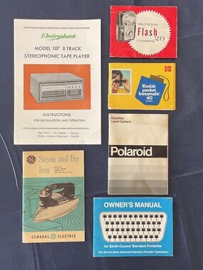 VTG Lot of Owners Manuals-Cameras + Misc